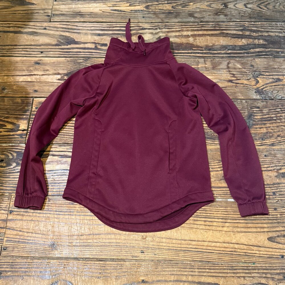 North Face Jazzer Funnel Neck Pullover Sweatshirt Women's Size Small Burgundy